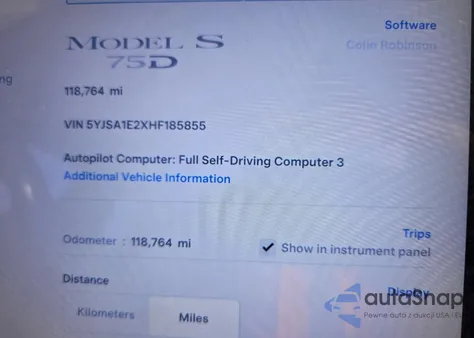 2017 Tesla Model S z USA, uszkodzony, nr VIN 5YJSA1E2XHF185855